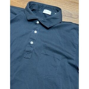 Handvaerk Mens Pima Cotton Peru Classic Casual Golf Polo Shirt Navy Blue Sz XL